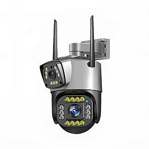 מצלמת אבטחה עם עדשה כפולה 4MP אלחוטית עמידה למים תומך 4G בהכנסת סים. מצלמת אבטחה עם עדשה כפולה 4MP אלחוטית עמידה למים תומך 4G בהכנסת סים.