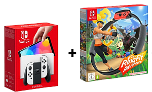  Nintendo Switch (��� OLED ���) + Nintendo Switch Sports + Ring Fit Adventure