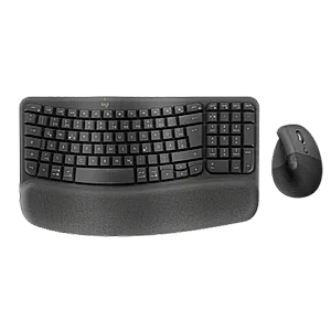 סט מקלדת ועכבר - Logitech Wave Keys & Lift Combo Graphite סט מקלדת ועכבר - Logitech Wave Keys & Lift Combo Graphite