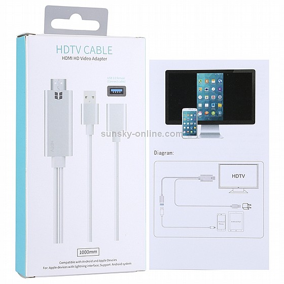  ��� ����� ������/�����/���� ���� ��������/���   USB-C  Lightning  to HDMI Cable