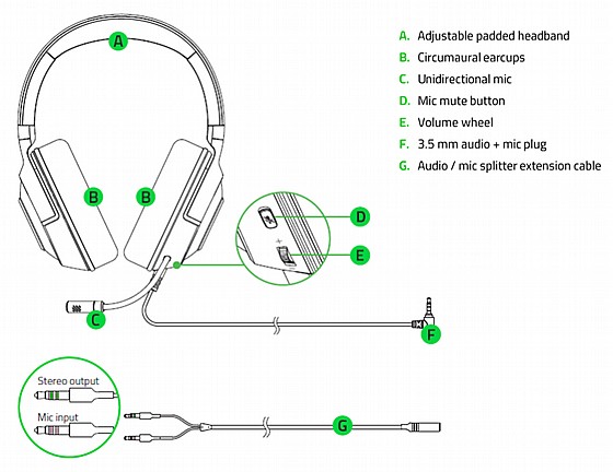������� ������� RAZER KRAKEN X -���� ����